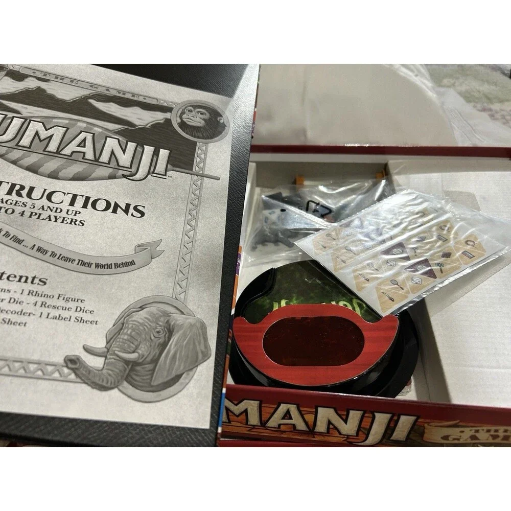 Cardinal Jumanji Board Game Complete w/ Sand Timer, 2-4 Players, Age 5+ (2017)